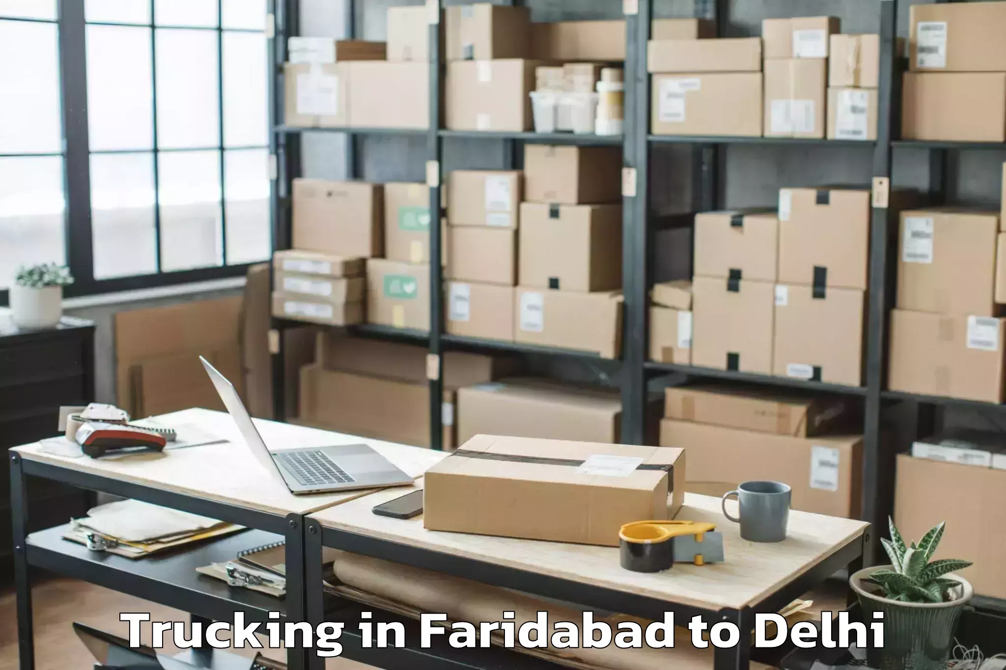 Book Faridabad to Model Town Trucking Online